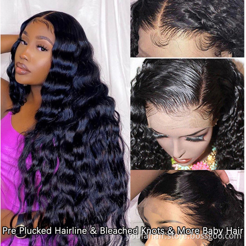 150% 180% Density HD Full Lace Human Hair Wigs For Black Women,Wholesale Brazilian Virgin Hair Transparent Lace Front Wig